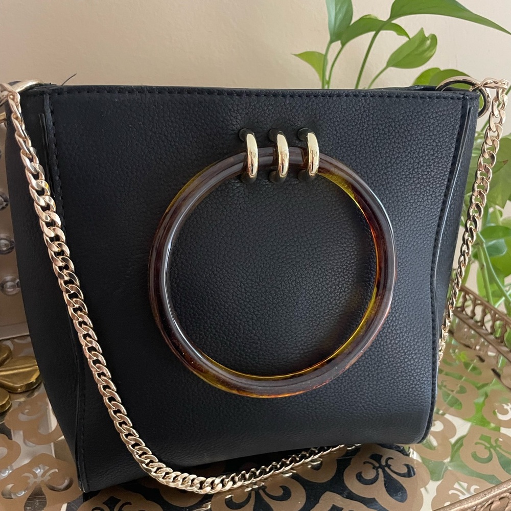 Black Gianni Bini Bangle Handle Satchel NWT